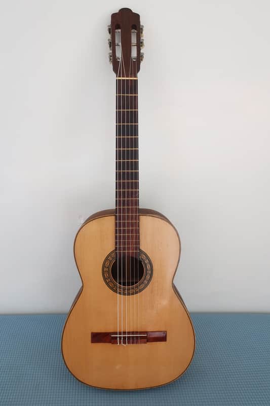 Vintage 1980-1990s Unknown Handmade Classical Acoustic Guitar Excellent Condition Lovely Shape Chunky Neck Clear Tone Finest Woods Ladder Braces WOW Original On par With Yamaha Yairi Washburn Alvarez Guild image 1