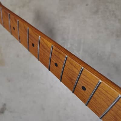 Roasted Maple Tele Neck fits fender Telecaster body 22 frets Modern Satin image 3
