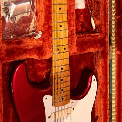 Fender Stratocaster Vintage 57 Reissue 1988 - Candy Apple Red | David Gilmour Red Strat image 4