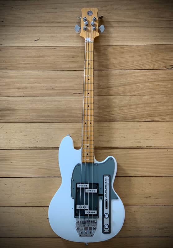 1974 Hayman 40/40 bass guitar in White finish image 1