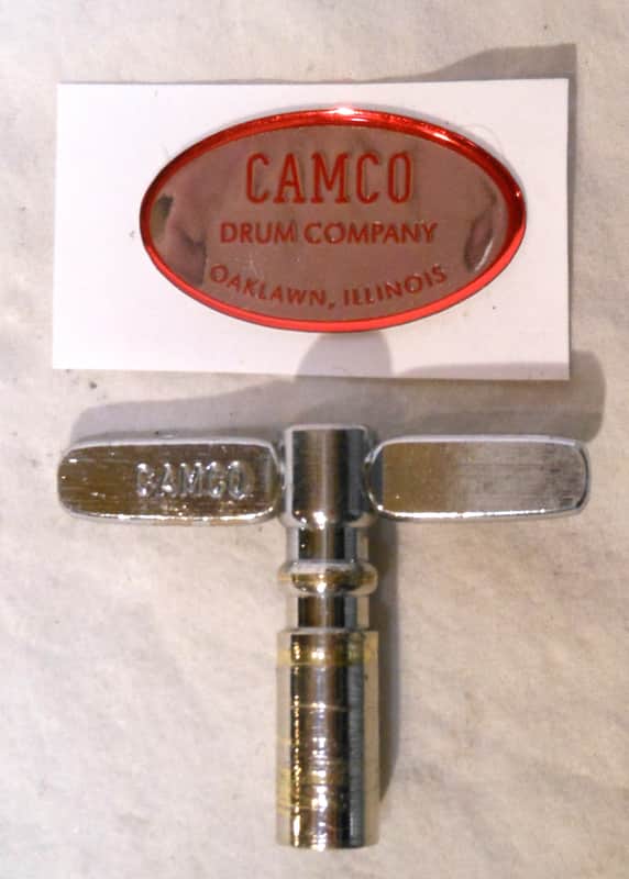 Vintage 1965 Camco Chrome Plated Aristocrat Drum Key image 1