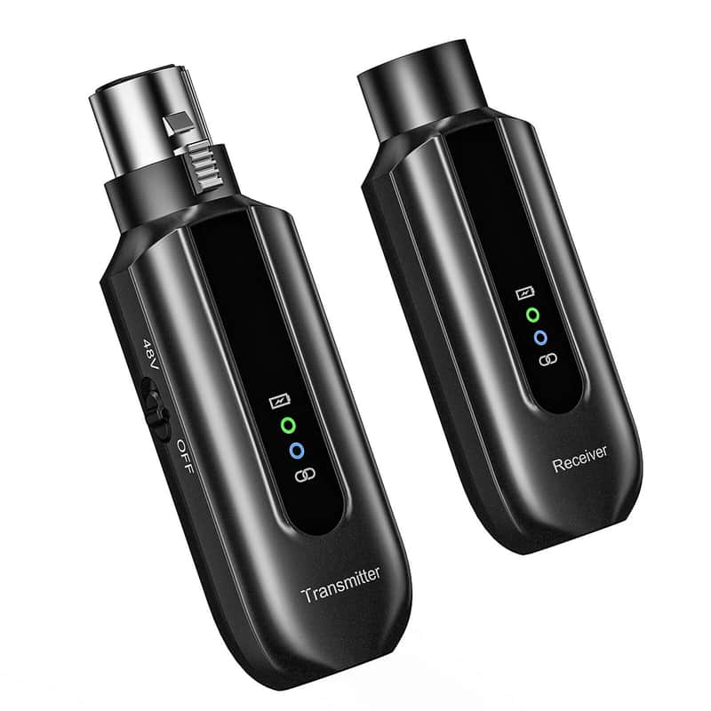 New POGOLAB Rechargeable Wireless Microphone Transmitter Receiver 2.4Ghz XLR image 1