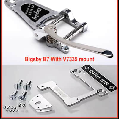 A Bigsby B7 with Either Vibramate Bolt-On Mount V7335e(8") or V7335g(8.5") For ES/Dot series guitars image 1