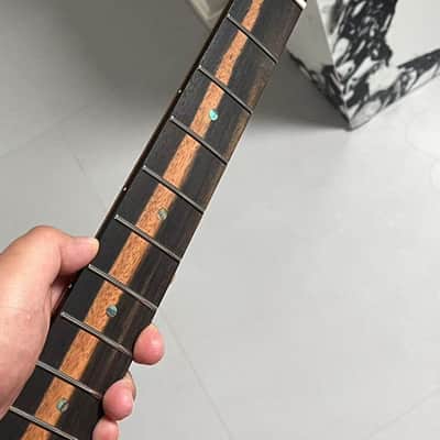 round-end stainless steel AAAA 22frets roasted flame Maple 22fret Roasted flame Maple Electric guitar neck Ebony fingerboard。 image 1