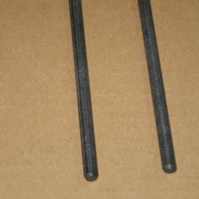 one pair new old stock Gambal GPL(UG13GPLXX) Percussive Keyboard Mallets (for xylophones and glockenspiels), 1 inch Clear (but cloudy) Hard Nylon Ball Heads with Black Synthetic Shafts, with original packaging - from 1990s - early 2000s image 12