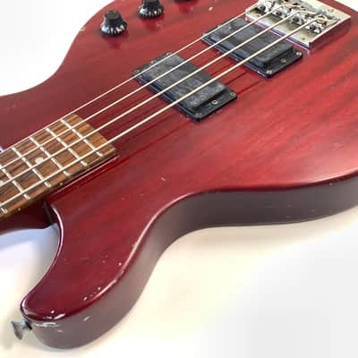 Greco TVB-65 c.1980s 32" Medium Scale Bass Guitar Mahogany w/Soft Case image 8