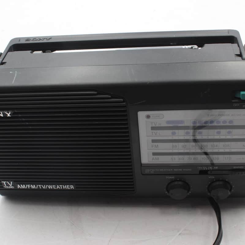 Sony ICF-34 AM/FM TV Weather Radio , AC/D-Battery w/ Power Rad