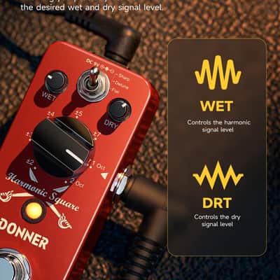 Donner Harmonic Square Digital Octave Effects Pedal Pitch Shifter 7Shift 3Tone image 3
