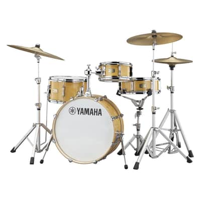 Yamaha Stage Custom Hip 4pc Drum Set Natural Wood image 2