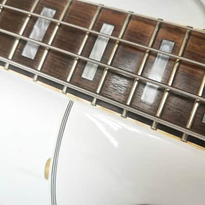 Greco EGB85 White Gold Hardware Made in Japan 1990 LP Type Short Scale Electric Bass Guitar, a4366 image 9