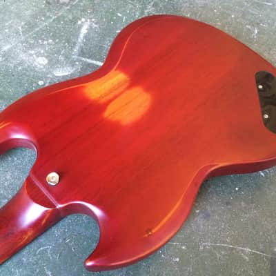 Vintage Icon V6 SG Junior Electric Guitar Roadworn image 12