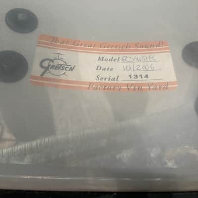 Gretsch - 14x5", Vineyard Custom Snare Drum, Signed by Fred Gretsch! 2006 - Yellow, Black Hardware image 16