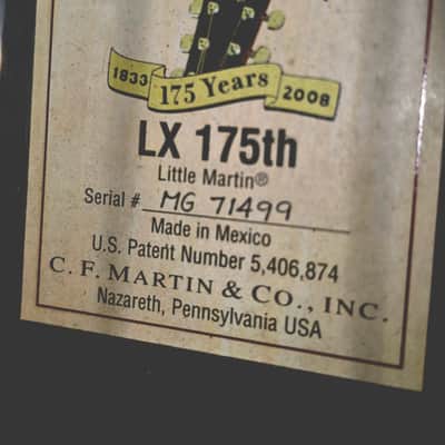 Martin LX 175th Anniversary 2008 - C.F. Martin Graphic image 6