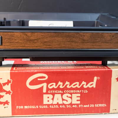 Garrard Turntable Base Model B-1 - Wood Grain Plastic image 1