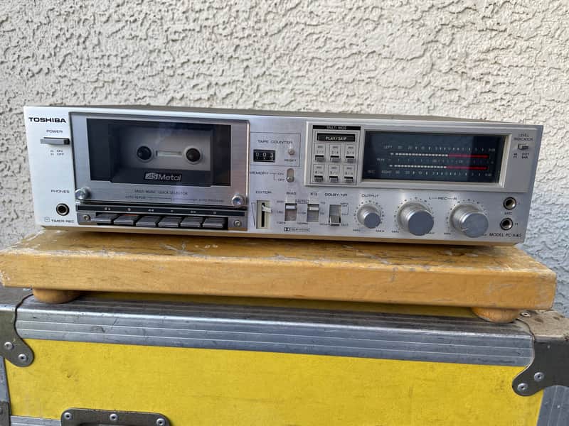 Vintage Toshiba PC-X40 Stereo Cassette Deck For Parts Or Repairs image 1