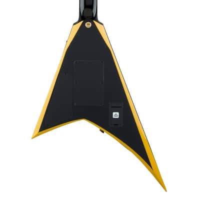 Jackson X Series Rhoads RRX24 Laurel FB Black with Yellow Bevels image 7