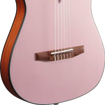 Ibanez FRH10NRGF Thinline Nylon Acoustic-Electric Guitar Rose Gold Metallic Flat image 6