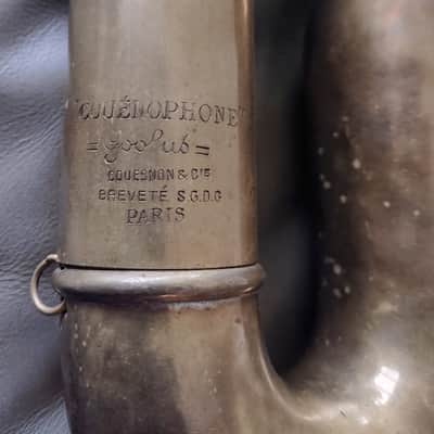 Couesnon Goofus 1924 Unlacquered Brass Queenophone Antique image 6