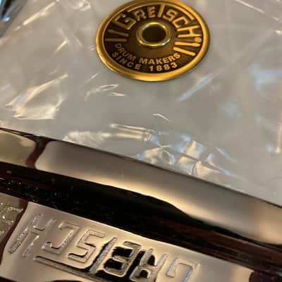 Gretsch USA Broadkaster 5x14 Snare Drum - 60s White Marine image 6