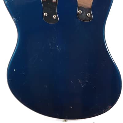 Vintage Mosrite 4x12 Double Neck Electric Bass & 12 String Guitar w/ OHSC Ink Blue Custom Order One of a Kind! image 4