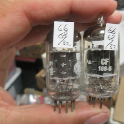 G.E 5-star 6072A Tube w Black Plates Tested Strong 12AY7 1950 image 2