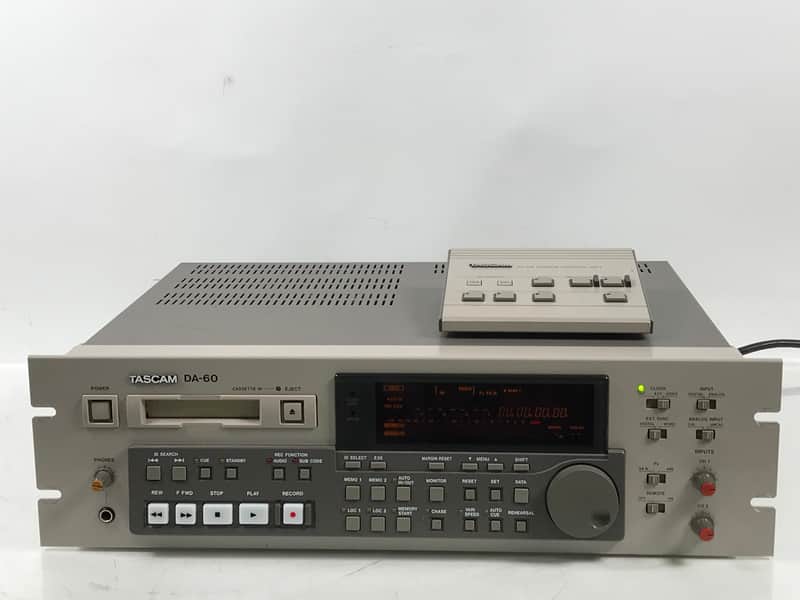Tascam DA 60 Timecode DAT Machine DA-60 w/ RC-D6 Remote image 1