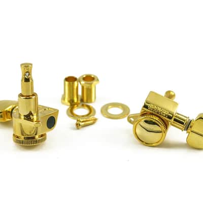 Grover 505G Mid-Size Roto-Grip Locking Gold 3x3 Rotomatic Tuners image 5