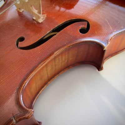 Lamy JTL French Violin 4/4 Antonio Stradivarius Model Circa-1930s-1940s-Reddish Varnish image 16