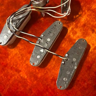 Set Vintage Fender Stratocaster Pickups 1970’s 1976 1979 - Grey Bottom image 2