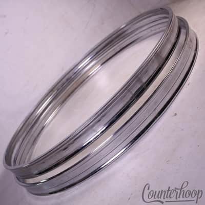 *Pearl 24" Bass Drum Hoop Steel Metal Rim Vintage 70s Batter/Resonant Japan image 2