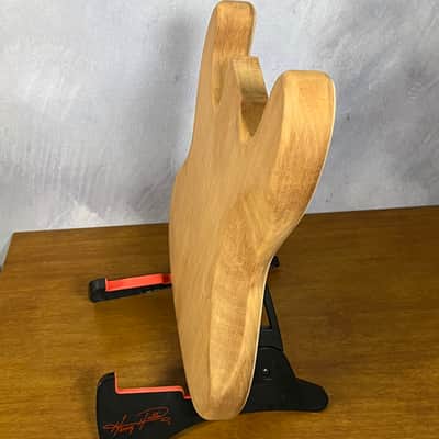 High end Offset bass body NOS unique figure Curly Maple Top solid one-piece True Brazilian Mahogany Back Unfinished Front Routed Luthier Supply R39 image 11