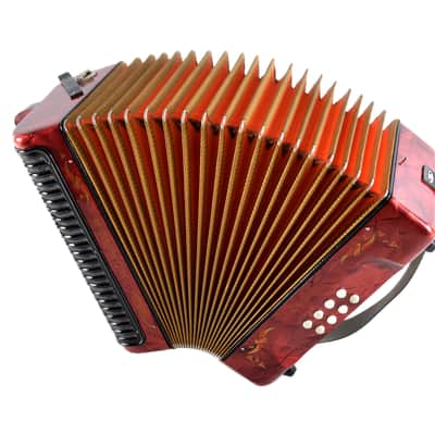 Excellent, German Made, Vintage, Top Quality, Diatonic Button Accordion Hohner Corso 8 Bass - 3 voice in G/C (Sol-Do) 21x8 buttons image 23