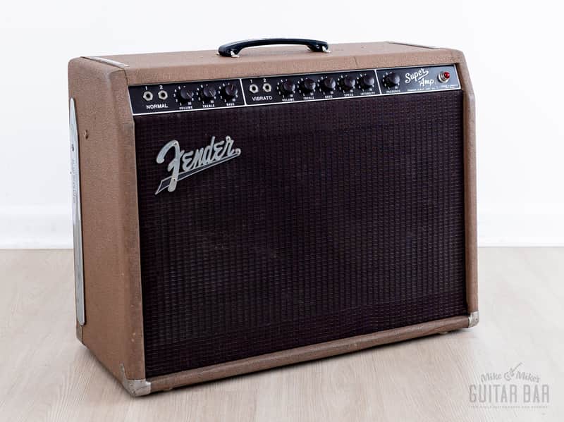1961 Fender Super Vintage Tube Amp Pre-CBS Brown Panel 2x10 Jensen Vibranto, 6G4