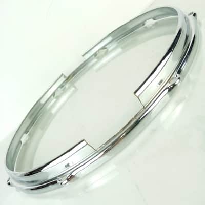 Slingerland 14"Chrome-BRASS 8Lug Stick-Saver Snare Drum Resonant COB Rim/Hoop60s image 5