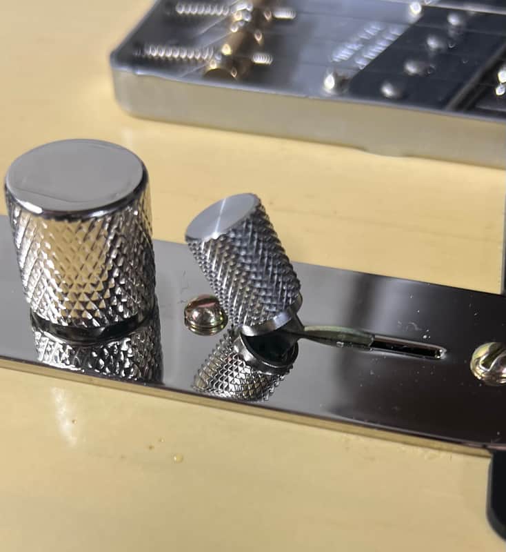 Kinnatone Stainless Steel knurled 3 or 5 way Blade style Switch Tip. For Strat or Tele image 1