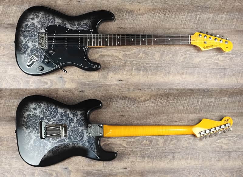 MyDream Stratocaster Custom Built - Black Paisley Flamed SRV image 1