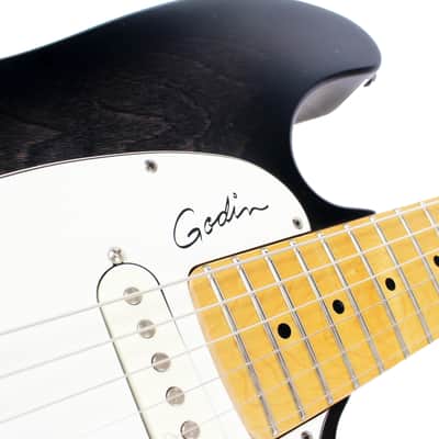 Godin Session SG MN Electric Guitar in Blackburst image 10