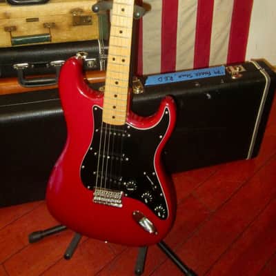 1979 Fender Stratocaster Hardtail Trans Red image 2