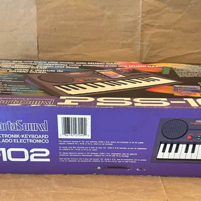 Yamaha PortaSound PSS-102 Electronic Keyboard 1991 rare with Card Reader System mini Synth Japan in box EC image 18