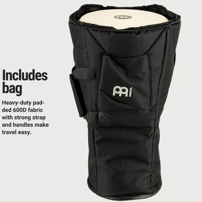 Meinl Percussion ADJ3-L+BAG African Style Rope Tuned 12" Wood Djembe with Bag, Brown/Black (VIDEO) image 5