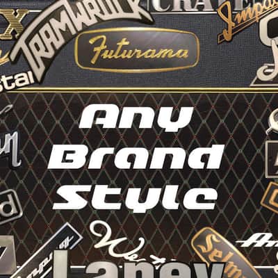 Custom Amplifier Badges Emblems Amp Cab Logo Sign Text in Manufacturers Style for Marshall Fender etc image 11