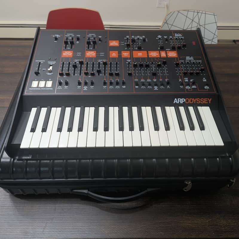 Korg ARP Odyssey Rev3 37-Slim Key Duophonic Analog Synthesizer 2015 - Present - Black/Orange image 1