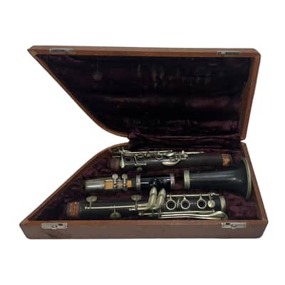 Aguste Crampon Bb Antique 1900-1925 Model Silver Plated Keys with 2 Barrels image 1
