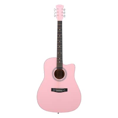 JJ Heart Acoustic Guitar JJC-HRTKIT/PPK Pink Heart Shape. | Reverb