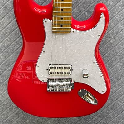 Harley Benton ST-62CC "Stink-182" SkunkWerx MOD Shop Inc. Our In-USA Fret Dress USA Stock Fast Ship ST-182 Plus Tom Delonge Tribute UFO DragonfireDakota Red image 7