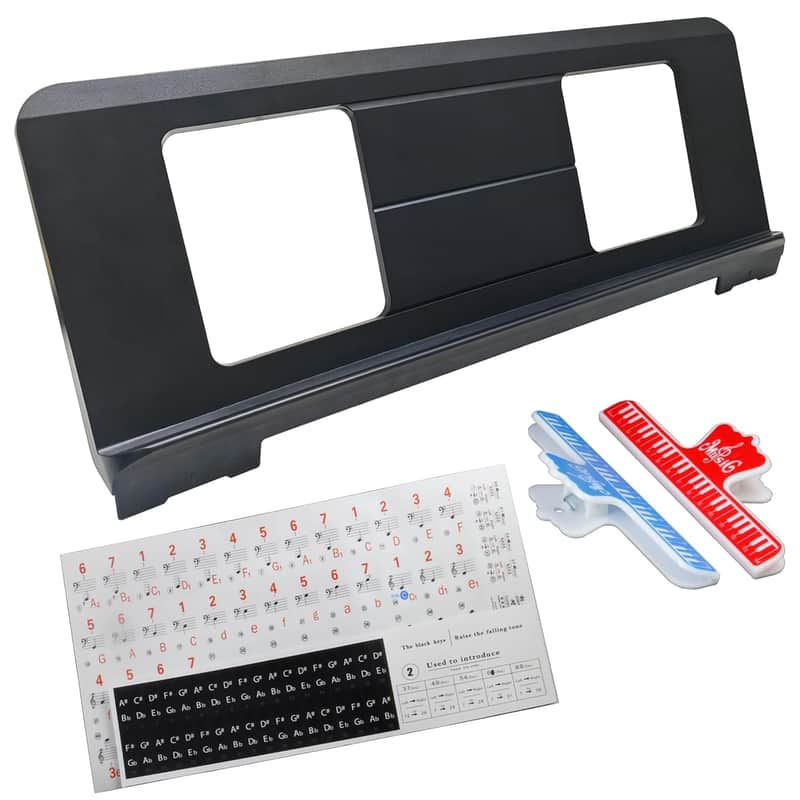 Music Stand for Sheet Music,Compatible with most Yamaha PSR/YPT/KB/DGX Series,Includes 2 music book clips&Piano Key Stickers for 37-88 Key Models image 1