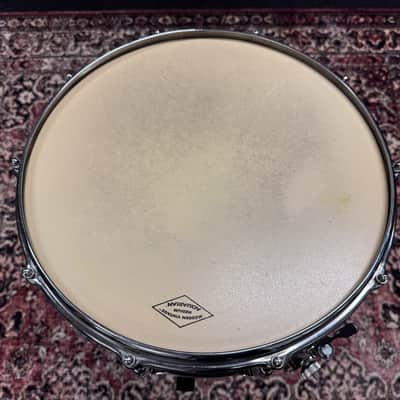 6.5" x 14" Slingerland No. 121 Super Sound King  10-Lug Chrome Over Brass Snare Drum image 10