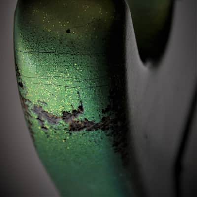 American Fender Stratocaster Custom Heavy Relic Lime Green Sparkle "Duncan Antiquities" image 3