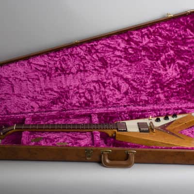 Echopark  Albert 58 Flying V Solid Body Electric Guitar (2017), ser. #XX-020/EL-1370, original brown tolex hard shell case. image 10