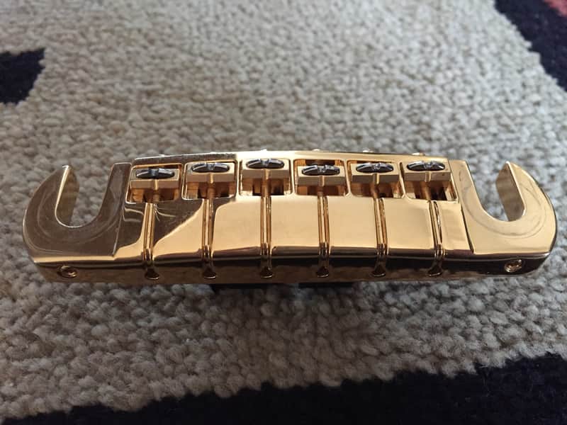 Paul Reed Smith Piezo adjustable stoptail bridge Gold - LR | Reverb